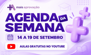 Imagem chamada para o post: Agenda da semana: aulas gratuitas para concursos da Educação de 14 a 19 de setembro