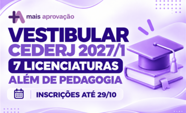 Imagem chamada para o post: Vestibular CEDERJ 2027/1: edital oferece vagas em sete licenciaturas além de Pedagogia