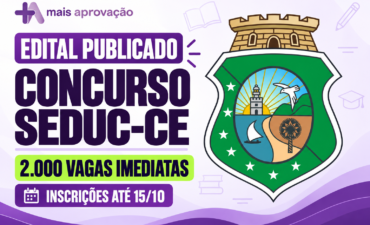 Imagem chamada para o post: Concurso SEDUC-CE 2026: edital abre 2 mil vagas para professores