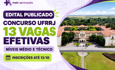 Imagem chamada para o post: Concurso UFRRJ: edital publicado com 13 vagas efetivas de níveis médio e técnico