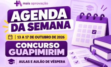 Agenda da Semana: aulas para o Concurso de Guapimirim 2026
