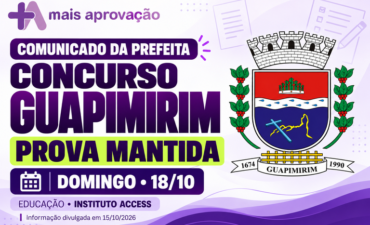 Imagem chamada para o post: Concurso Guapimirim: prefeita confirma prova mantida para 18 de outubro