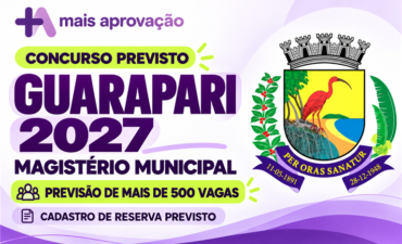 Imagem chamada para o post: Concurso Guarapari 2027: previsão de mais de 500 vagas no Magistério
