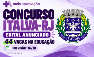 Imagem chamada para o post: Concurso Italva: edital anunciado para 16/10; veja as 44 vagas na Educação