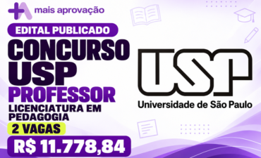 Imagem chamada para o post: Concurso USP: edital oferece 2 vagas para licenciados em Pedagogia com salário de R$ 11.778,84