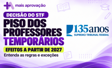 Imagem chamada para o post: Piso para professores temporários: STF define prazo e regras para retroativos